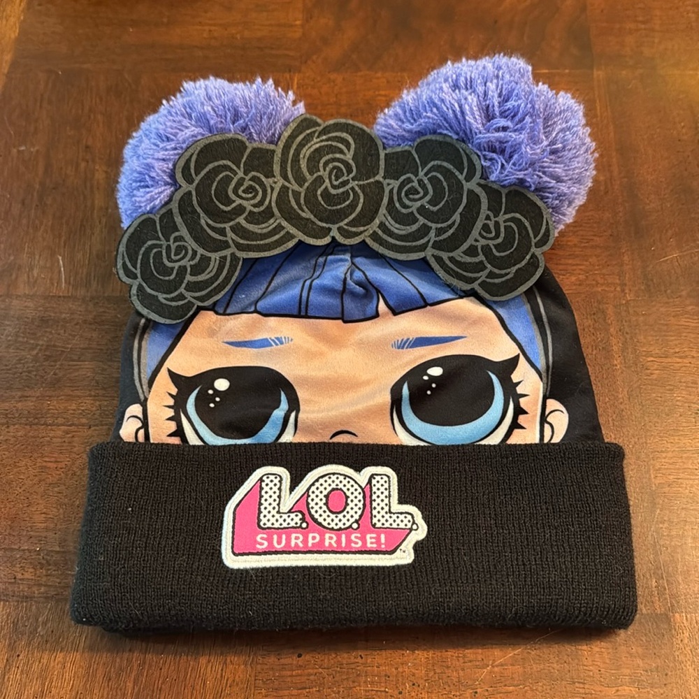 Lol Surprise Doll Face Knit Winter Hat Child Size
